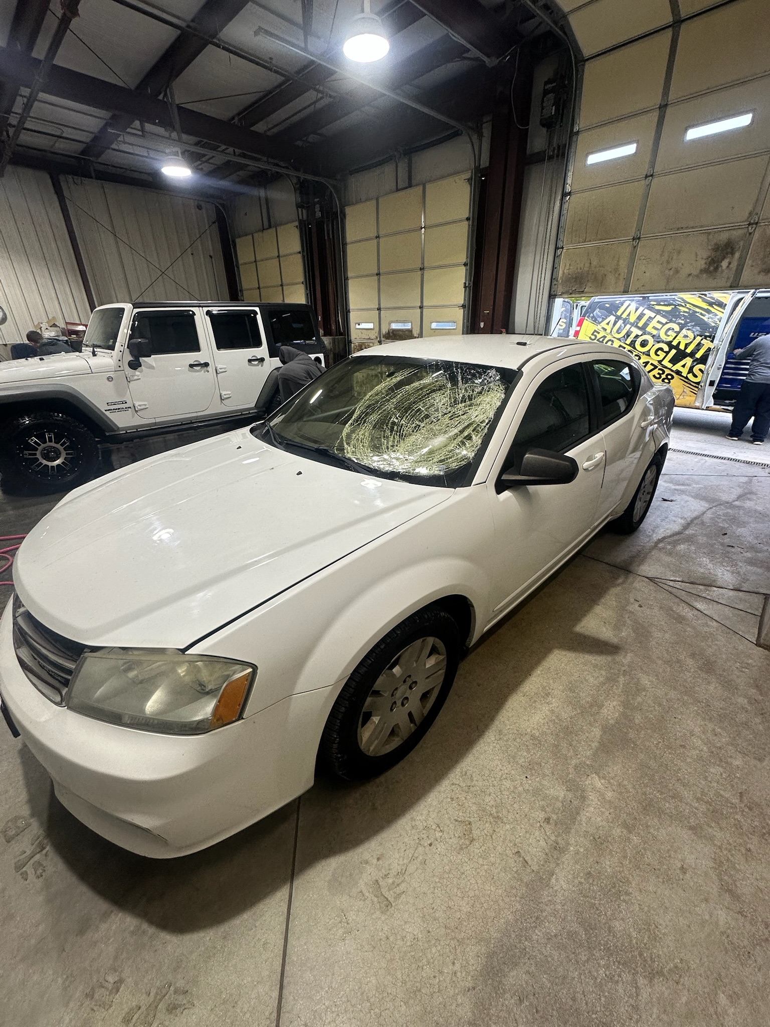 Windshield Replacement - Before